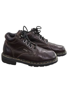 Vintage Dr Martens Unisex Y2K Leather Lace-Up Ankle Boots Made In England. SZ 5
